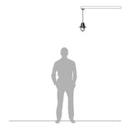 Classic railway style hanging light with chain 0.21m (H323)