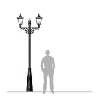Victorian style large double headed lamp post 3.3m (H032)