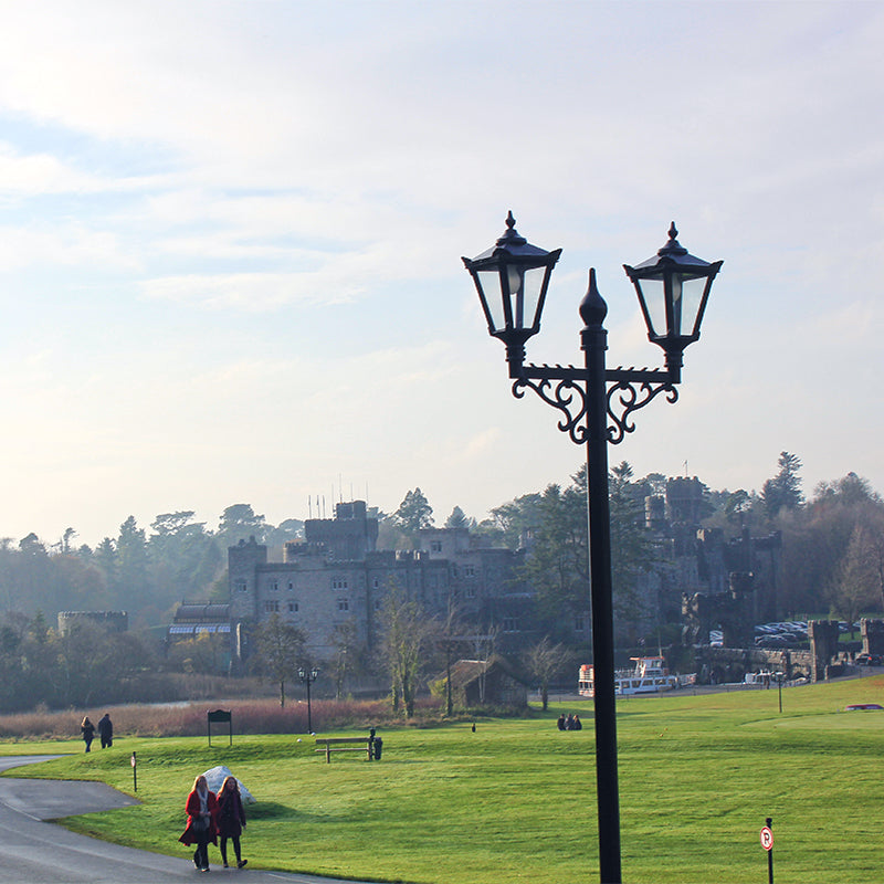 Victorian style large double headed lamp post 3.3m (H032)