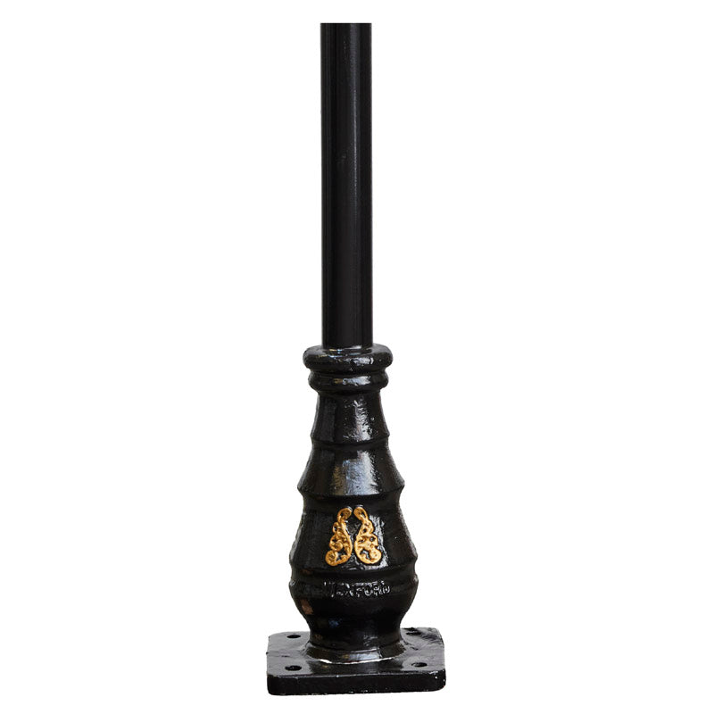 Georgian style lamp post in cast iron and steel 2.21m (H407)