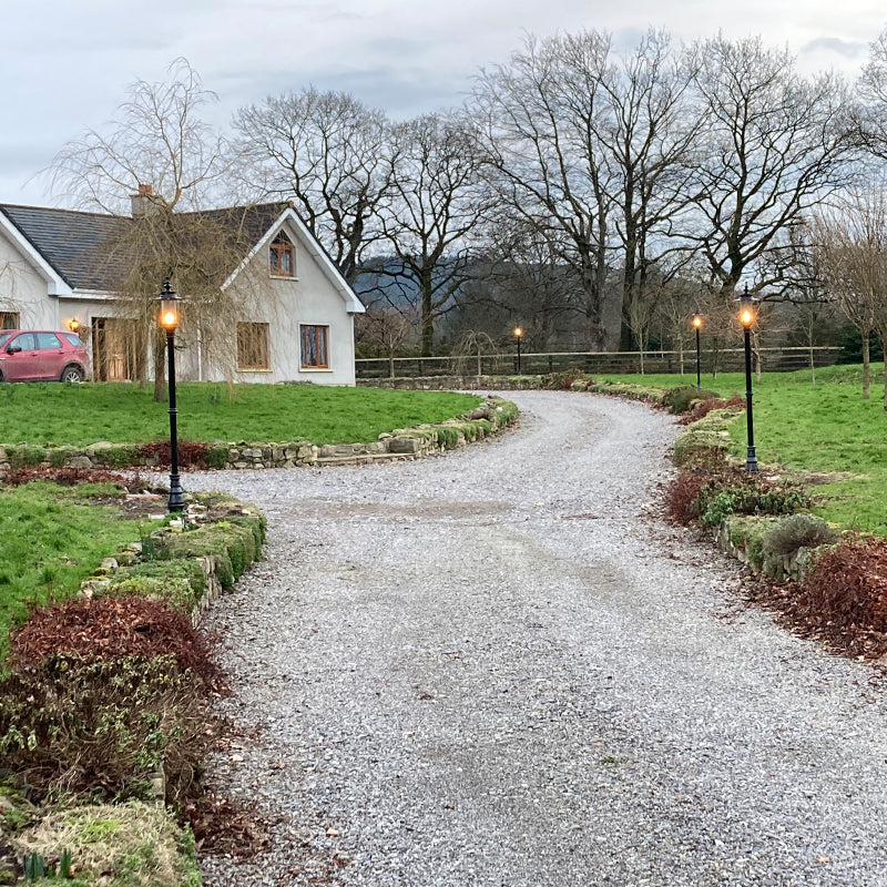 Georgian style lamp post in cast iron and steel 2.21m (H407)