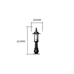 Georgian style pedestal light in cast iron and steel 0.62m (H409)