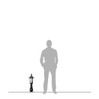 Georgian style pedestal light in cast iron and steel 0.62m (H409)