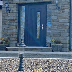 Georgian style pedestal light in cast iron and steel 0.62m (H409)