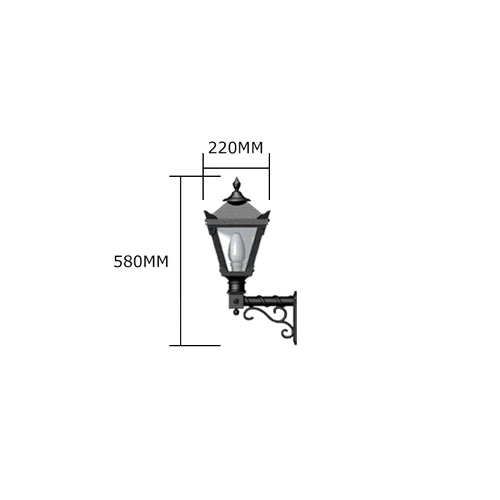 Victorian traditional wall light in black display stock (H043)