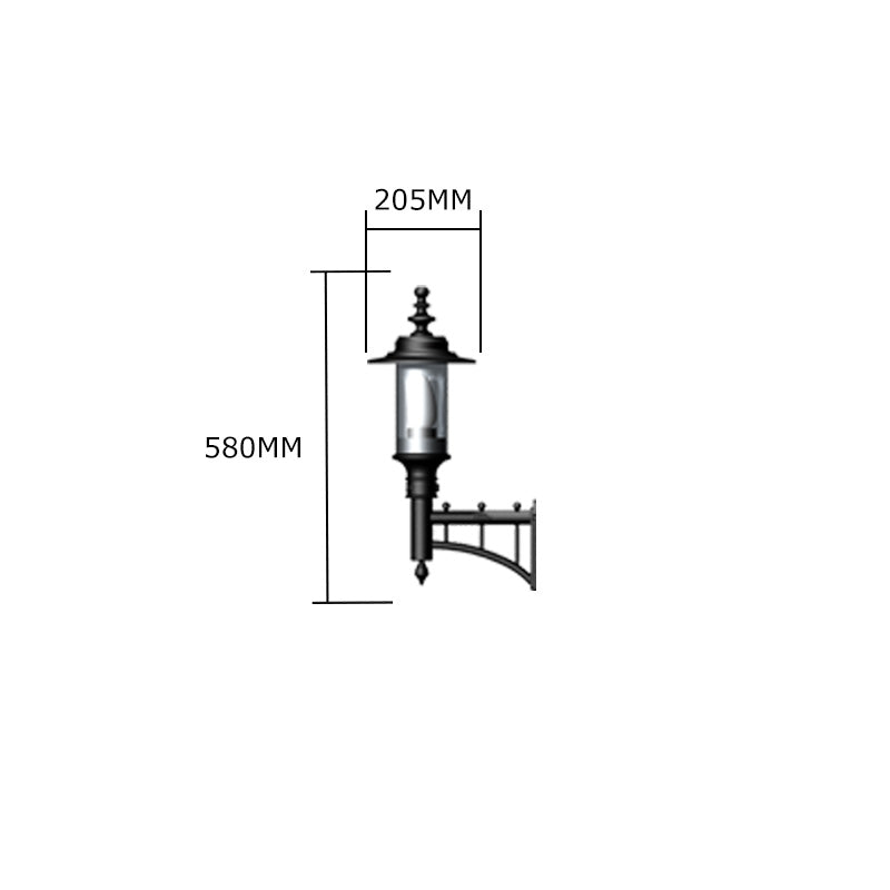 Georgian style wall light in cast iron and steel 0.58m (H443)