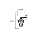 Victorian traditional cast iron downturned wall light 0.48m (H046)