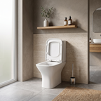 Venice Close Coupled Toilet with Cistern & Soft Close Seat - White