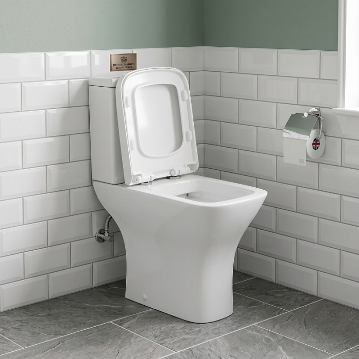 Venice Comfort Height Close Coupled Toilet with Cistern & Soft Close Seat - White
