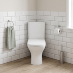 Venice Corner Close Coupled Toilet with Cistern & Soft Close Seat - White