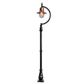 Vintage tear drop lamp post in copper, cast iron and steel 2.5m (H507C)