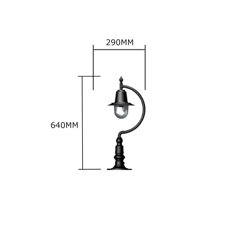 Vintage tear drop pier light for flat piers 0.64m (H552)