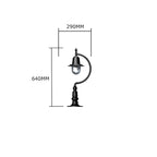 Vintage tear drop pier light for flat piers 0.64m (H552)