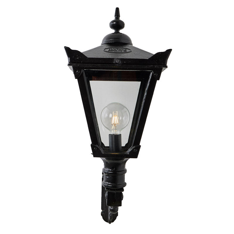 Victorian traditional cast iron wall light with decorative arm 1.1m in height (H841)