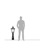 Victorian traditional cast iron pedestal light 1.1m (H008)
