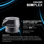 Halder Simplex soft-face mallet, cast iron housing - "Stand-Up" / Superplastic - Short Handle