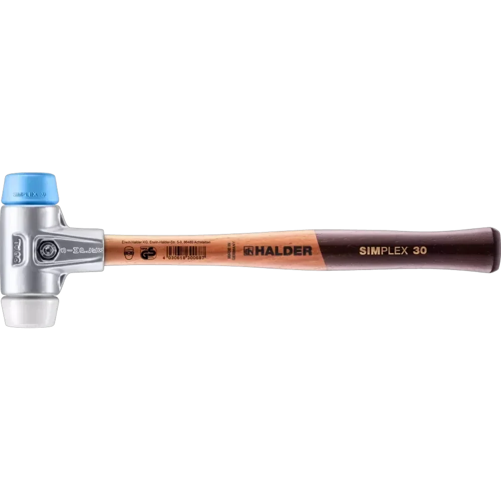 Halder Simplex soft-face mallet, aluminium housing - TPE-soft / Superplastic