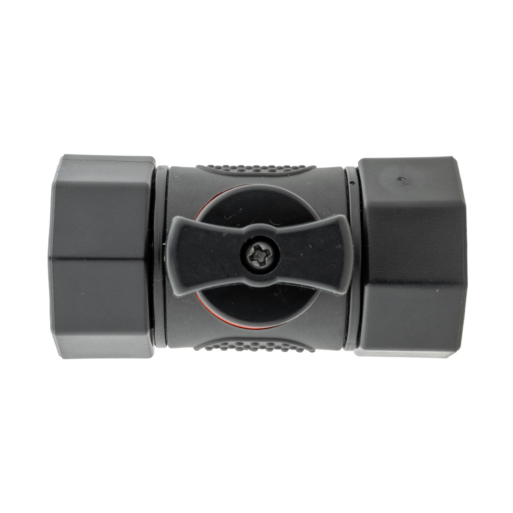 In-Line BSPF Valve with 2 x 16mm Barbed Straight Connectors