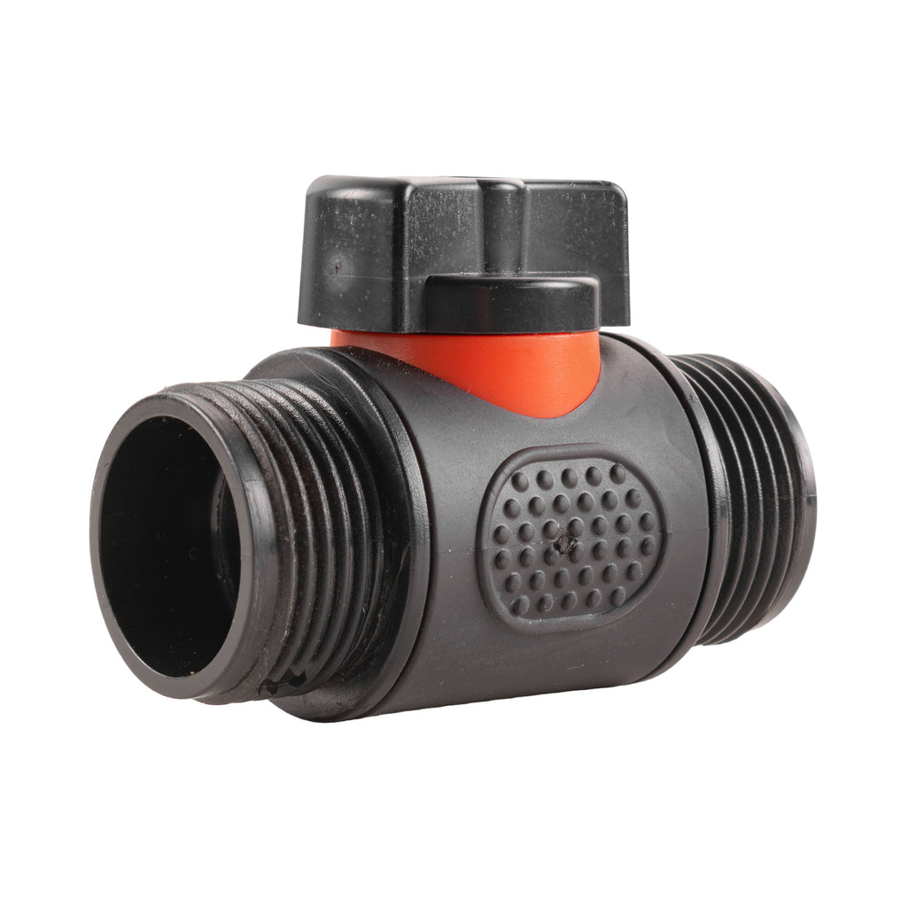 Hose Connector Blue with In-Line BSPM Threaded Valve