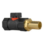 19mm Brass Barb with In-Line BSPF Threaded Valve