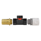 Hose Connector WL with In-Line BSPF Valve and 25mm Brass Barb