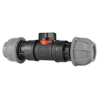 In-Line BSPM Valve with 2 x 20mm MDPE Straight Connectors