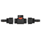 In-Line BSPM Valve with 2 x 16mm Barbed Straight Connectors