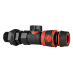 Water Butt Connector 3/4" BSP with BSPF-Quick Connect Valve & Hose Connector Black Soft