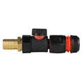 19mm Brass Barb with BSPF-Quick Connect Valve & Hose Connector Black