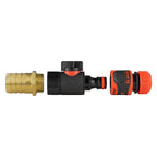 25mm Brass Barb with BSPF-Quick Connect Valve & Hose Connector Lock