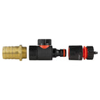 25mm Brass Barb with BSPF-Quick Connect Valve & Hose Connector 4mm Barb