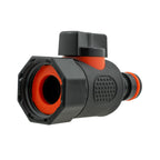 Water Butt Connector 3/4" BSP with BSPF-Quick Connect Valve & Hose Connector Zinc
