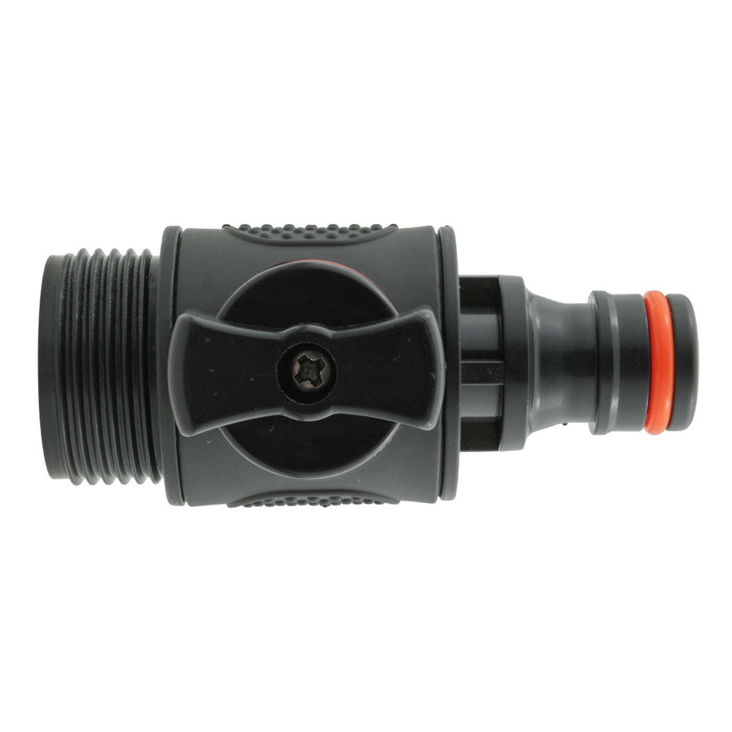 In Line Soft Touch Valve 3/4" BSPM to Male Black
