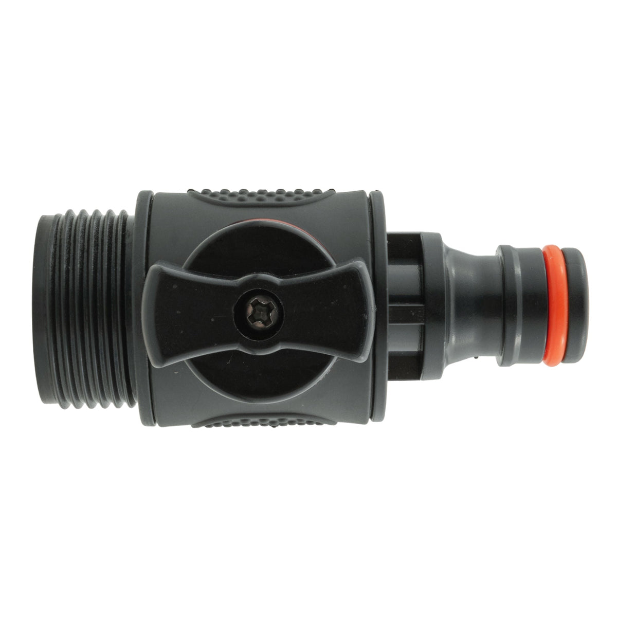 In Line Soft Touch Valve 3/4" BSPM to Male Black