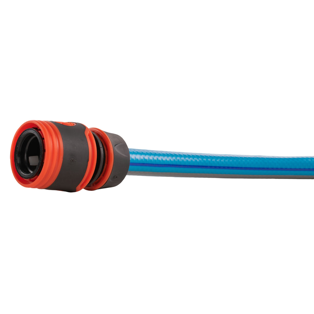 Water Butt Connector 3/4" BSP with BSPF-Quick Connect Valve & Hose Connector Black Soft