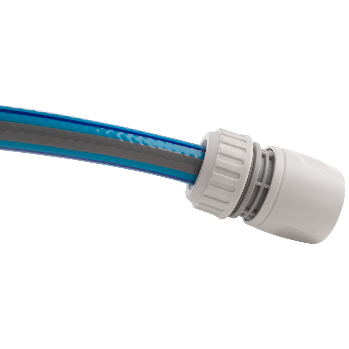 Female Hose Connector, 1/2" or 5/8" Hose,Gray