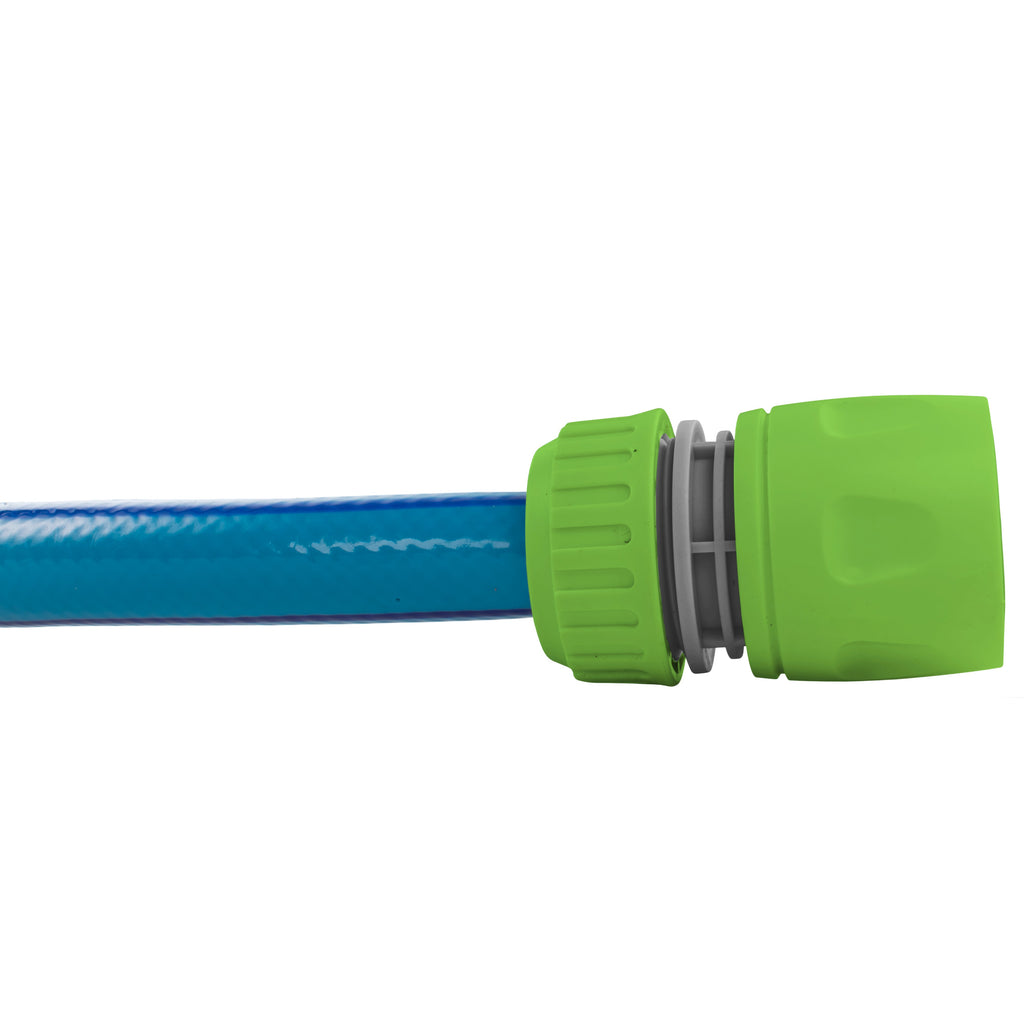 Female Hose Connector, 1/2" or 5/8" Hose, Green/Gray