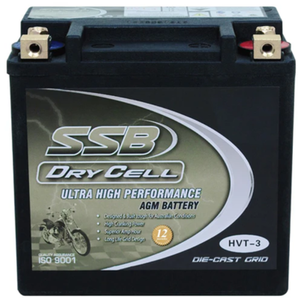 HVT-3 Ultra High Performance AGM Motorcycle Battery