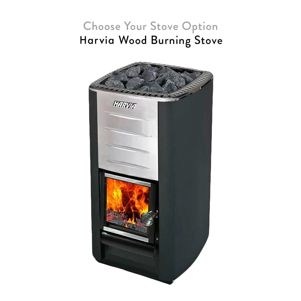 Premium 7'x 12' Barrel Sauna With 4' Change Room