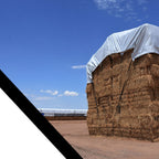 Hay Tarp Cover with Hand Straps, 14 mil Black/White Heavy Duty Poly