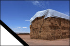 Hay Tarp Cover with Hand Straps, 12 mil Black/White Medium Duty Poly