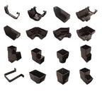 Gutter and Downpipe - Black Square