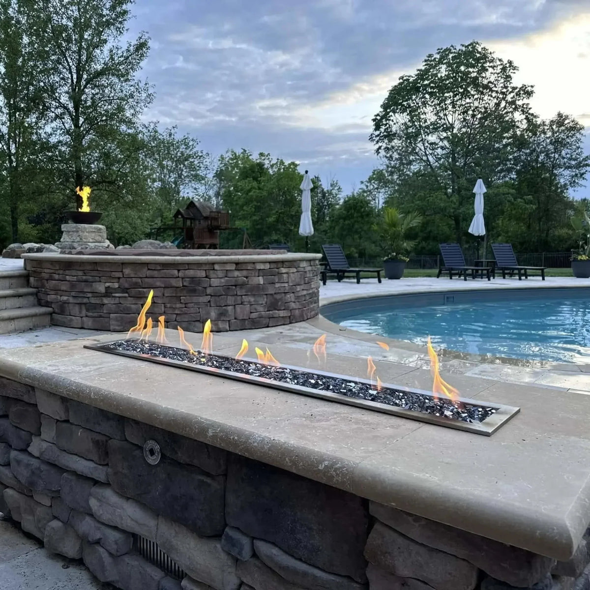 HPC Fire Linear Trough Torpedo Fire Pit Kit (Hi/Lo Electronic Ignition)