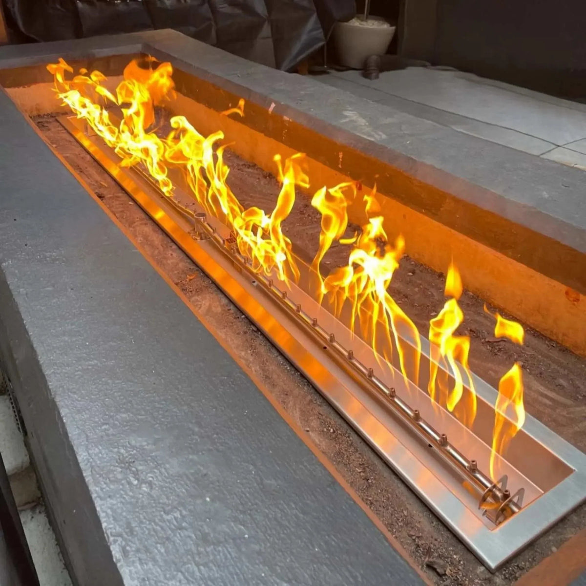 HPC Fire Linear Trough Torpedo Fire Pit Kit (Hi/Lo Electronic Ignition)