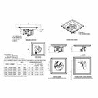 Square Drop-In On/Off Electronic Ignition Fire Pit Burner Kit by HPC Fire