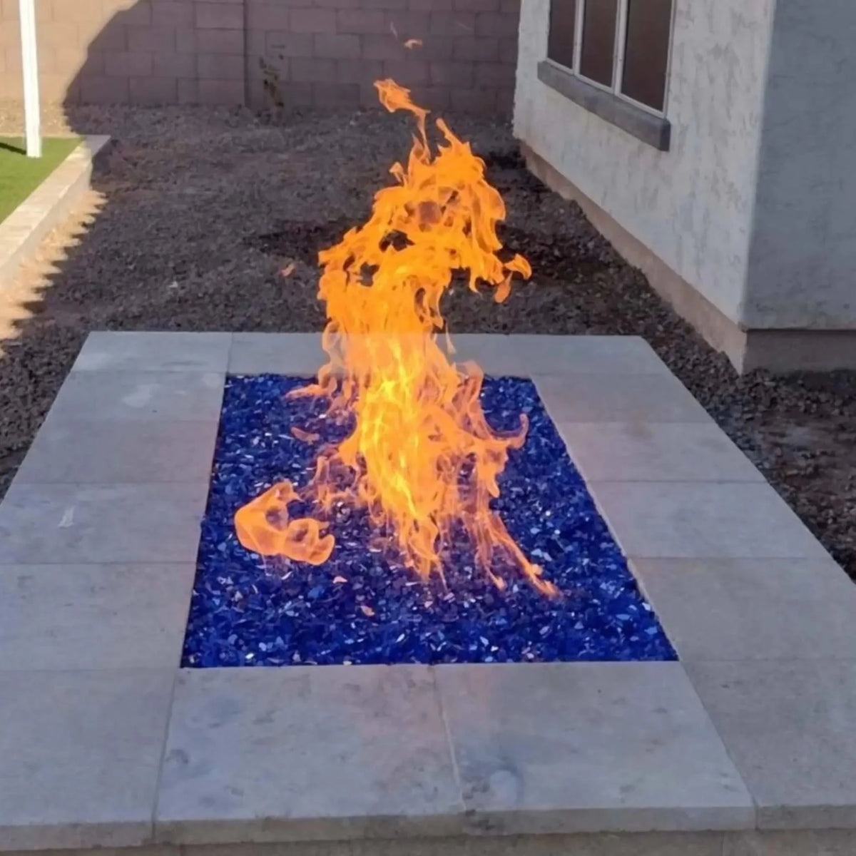 HPC Fire Rectangle Flat Fire Pit H-Burner Kit (On/Off Electronic Ignition)