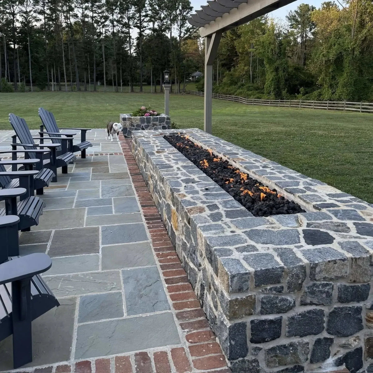 HPC Fire Rectangle Flat Fire Pit H-Burner Kit (On/Off Electronic Ignition)