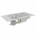 HPC Fire Rectangle Flat Fire Pit H-Burner Kit (On/Off Electronic Ignition)