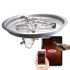 HPC Fire Round Torpedo Drop-In Fire Pit Burner Kit (Hi/Lo Electronic Ignition)