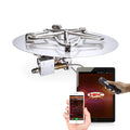 HPC Fire Round Flat Fire Pit Burner Kit (Hi/Lo Electronic Ignition)